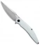 VDK Vesta Liner Lock Knife White G-10 (4" Damascus)