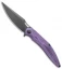 VDK Vesta Liner Lock Knife Purple G-10 (4" Black)