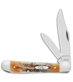 Case Copperhead Pocket Knife 3.875" Bone Stag 65323
