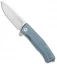 LionSteel Myto Flipper Frame Lock Knife Blue Titanium (3.25" Satin) MT01BL