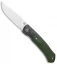 QSP Gannet Liner Lock Knife CF / Green Micarta (3.3" Satin) QS137-C