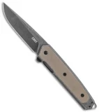 CRKT Cinco Frame Lock Brown G-10 Knife (2.9" Black) 7091