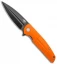 Bestech Knives Fin Liner Lock Knife Orange G10 (3.6" Black 14C28N)