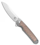 Kizer Clutch Frame Lock Knife Natural Micarta  (3.39" Satin) Ki4556A3