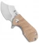 Kizer Flip Shank Frame Lock Knife Tan Micarta (Stonewash) Ki2521A3