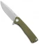Acta Non Verba Knives Z100 Liner Lock Knife Olive G-10 (3.5" Stonewash)