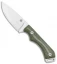 QSP Workaholic Fixed Blade Neck Knife Green Micarta (3.5" Satin)