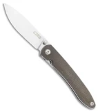 CJRB Cutlery Ria Liner Lock Knife Green Micarta (2.95" Satin) J1917-ODG