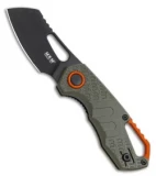 MKM Voxnaes Isonzo Sheepsfoot Liner Lock Knife Green FRN (2.25" Black)