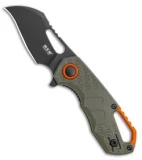 MKM Voxnaes Isonzo Hawkbill Liner Lock Knife Green FRN (2.25" Black)
