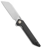 CJRB Cutlery Rampart Liner Lock Knife Carbon Fiber (3.5" Stonewash)