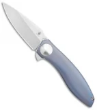 Kizer John Gray S.L.T. Flipper Knife Titanium Blue (3.5" Stonewash) Ki4474A3
