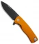 LionSteel ROK Integral Frame Lock Knife Orange Aluminum (3.25" Black)