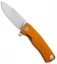 LionSteel ROK Integral Frame Lock Knife Orange Aluminum (3.4" Satin)