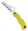 Spyderco Saver Salt Knife C118SYL Yellow FRN (3.09" Satin Serr)