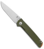 Kizer Vanguard Series Domin Liner Lock Knife Green G-10 (3.5" Stonewash) V4516A2