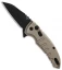 Hogue X1 Microflip Wharncliffe Flipper Knife Matte FDE (2.6" Black) 24167
