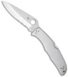 Spyderco Endura 4 Knife Stainless Steel SS Folder (3.875" Satin Serr) C10PS