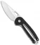Nemesis Holey Moley Liner Lock Knife Black G-10 (3" Satin) NK-18