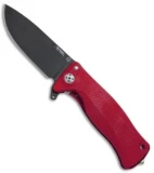 LionSteel SR-11A Integral Frame Lock Knife Red Aluminum (3.6" Black)