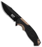 Smith & Wesson M&P Liner Lock Knife Black/Tan (3.4" Black Serr) SWMP13BS