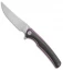 WE Knife Co. 704CF-A Liner Lock Knife Carbon Fiber/Purple Ti (3.6" Hand Rubbed)