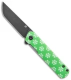 Kansept Knives Foosa Liner Lock Knife Green G-10 w/ Snowflakes (3" Black SW)