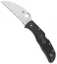 Spyderco Endela Wharncliffe Lockback Knife Black FRN (3.5" Satin Serr)