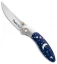 Brighten Blades DREAM Liner Lock Knife Blue Aluminum (2.6" Satin)