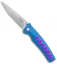 Mcusta Katana Manual Folder Knife Blue w/ Purple Accents (3.4" Satin)