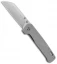 QSP Penguin Frame Lock Knife Bead Blasted Titanium (3.1" Stonewash)