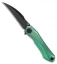 Bestech Knives Ivy Frame Lock Flipper Green Ti (3" Black SW) BHQ Exclusive