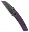 Kansept Knives Main Street Liner Lock Knife Purple G-10 (3.4" Black SW)