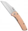 Kansept Knives Main Street Liner Lock Knife Copper (3.4" Stonewash)