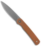 CIVIVI Ferrum Forge Stylum Slip Joint Knife Brown Micarta (3" Stonewash)