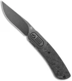 Kansept Knives Lunquist Reverie Frame Lock Knife Black Ti/Shred CF (3" Black SW)