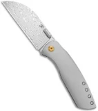 Kansept Knives Convict Frame Lock Knife Titanium (3.3" Damascus)