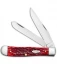 Case Trapper Knife 4.25" Peach Seed Jigged Dark Red Bone (6254 CV) 31950