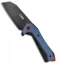 CJRB Tigris Liner Lock Knife Blue/Black G-10 (3.5" Black)