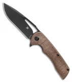 Kansept Knives Kryo Liner Lock Knife Brown Micarta (3.6" Black)