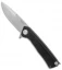 Acta Non Verba Knives Z100 Frame Lock Knife Black Aluminum (3.5" Stonewash)
