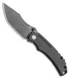 Kansept Knives Pelican EDC Frame Lock Knife Black Coated Titanium (3" Black SW)