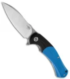 Bestech Knives Penguin Liner Lock Knife Blue/Black G-10 (3.625" Satin) BG32B