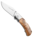 Viper Knives Turn Folding Poplar Wood/Ti Bolster (3.25" Satin)