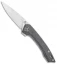 QSP Leopard Liner Lock Knife Black Linen Micarta (3" Satin) QS135-B