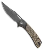 CIVIVI Dogma Liner Lock Brass (3.5" Black Damascus) C2005DS-1