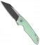 Bestech Knives Barracuda Liner Lock Knife Jade G-10 (3.5" Black D2) BTKG15D2