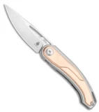Kizer Apus Frame Lock Knife Copper/Ti (3.03" Stonewash) Ki3554A2