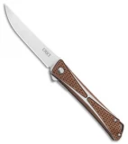 CRKT Crossbones Liner Lock Knife Bronze Aluminum (3.5" Satin) 7530B