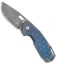 Viper Knives Vox Odino Frame Lock Knife Blue Titanium (3" Damascus)